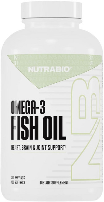 Nutrabio Omega-3 魚油軟膠囊, 1個, 400錠