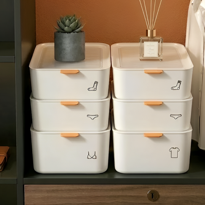 후니데일리 깔끔정리 속옷 정리함 칸막이 세트, 1개, 화이트