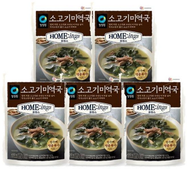 청정원 호밍스 소고기미역국 450g 5개