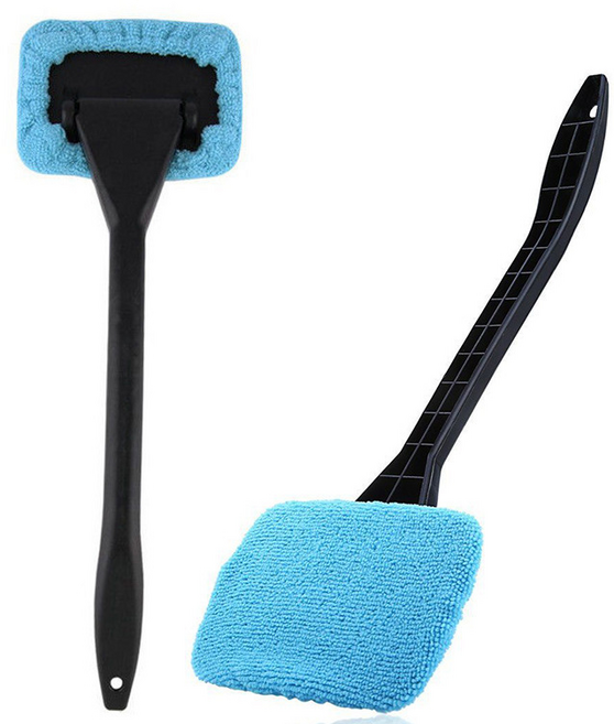 세차용 유리 전용 스펀지 밀대 물기제거 고무날 차량 실내외 코팅관리, 남색, 1개