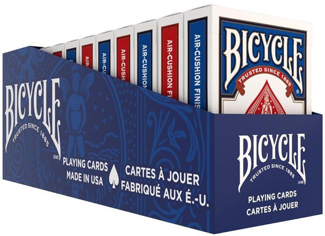 미국출고 평점4.5+ 239181 Bicycle 스탠다드 마술 포커 플레잉카드 12개입, Poker Size, 12 Pack