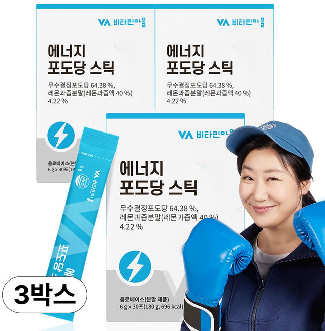 비타민마을 와이즈 에너지 포도당 스틱 30p, 180g, 3개