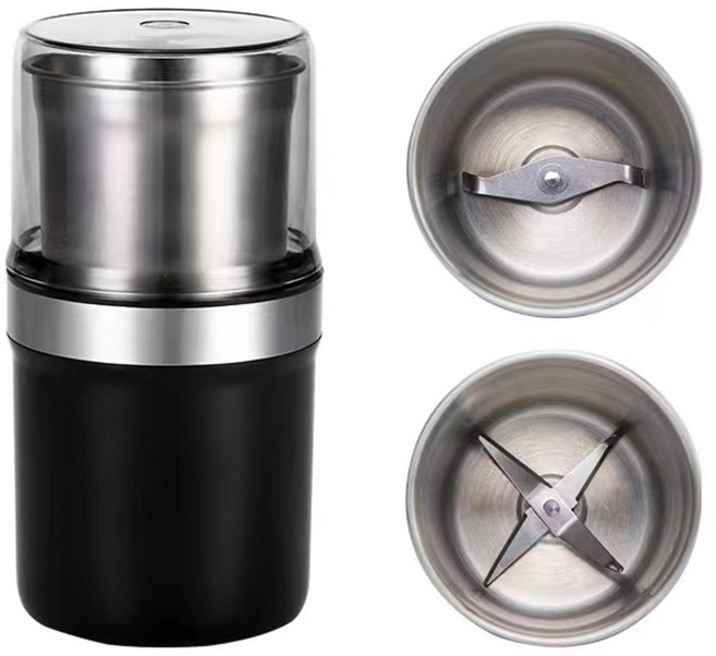 곡물 분쇄기 커피 그라인더 가정용 멀티 가전 주방용품 청소용 분리형 고출력 연마기 200W 등급 220V 110V, 01 Black_02 220V_05 AU