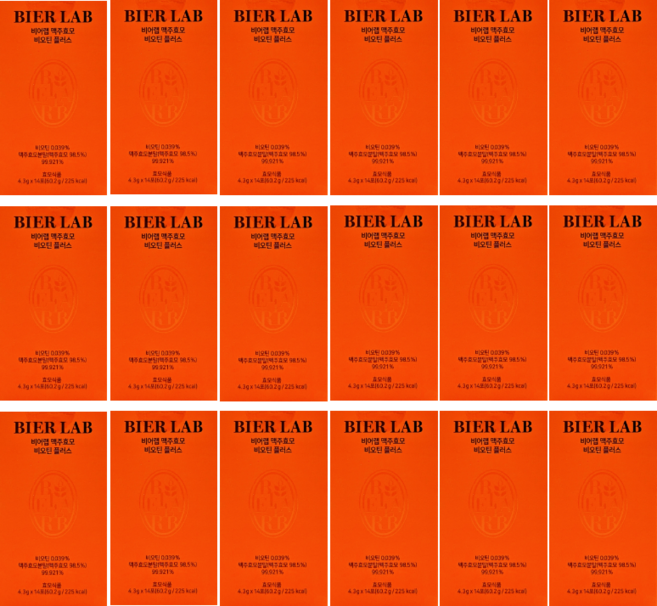 BIERLAB BREWERS 비어렙 바이오렙 비오랩 맥주 효모 프리미언 프리미엄 바이어랩 비오딘 독일산 단백질 탈모 비타민 30대 20대 1일 1회 1포 환 타입, 60.2g, 18개