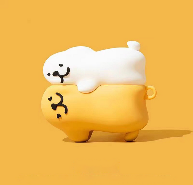 엘링스 강아지 커플 에어팟 프로 2세대 케이스 프로1 프로2 호환, 1개