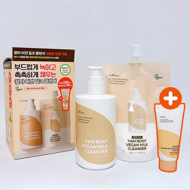 이즈앤트리 참마 비건 밀크 클렌저 220ml +200ml+30ml클렌징폼, 1개, 450ml