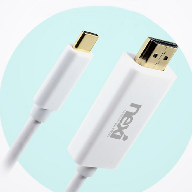 C TO HDMI 미러링케이블 듀얼모니터 다른화면출력 커넥터, 1.8M NX543, 1개