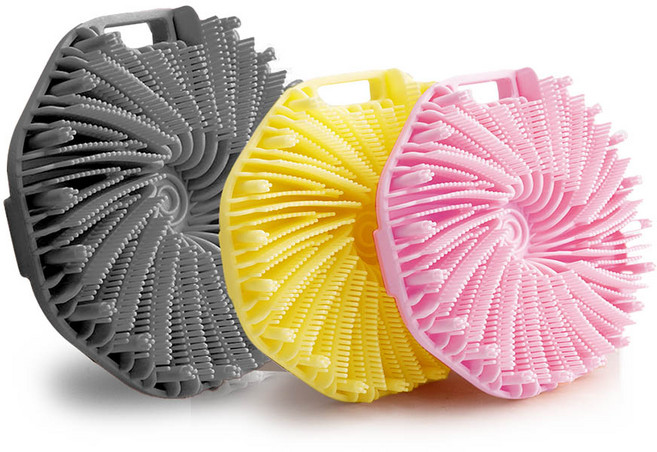 깔끔더하기 실리콘 바디 브러쉬 마사지 각질제거 샤워타월, 딥그레이, 1개