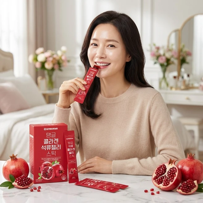 참앤들황토농원 탱글 콜라겐 석류젤리 스틱 15p, 300g, 1개 - 쿠팡