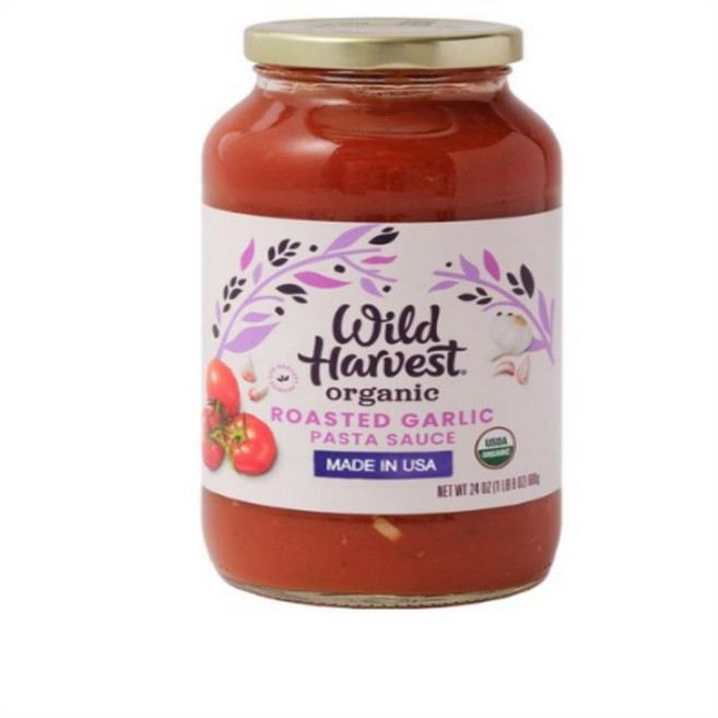 와일드하베스트 유기농 로스티드 갈릭 파스타 소스, 680g, 8개