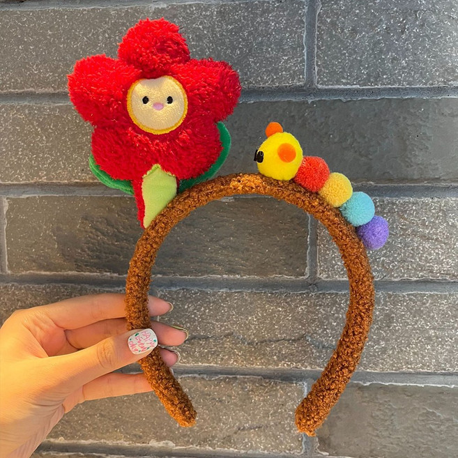 생활일번지 파티 머리띠 48종, 2개, 09.꿈틀이꽃 브라운(352)