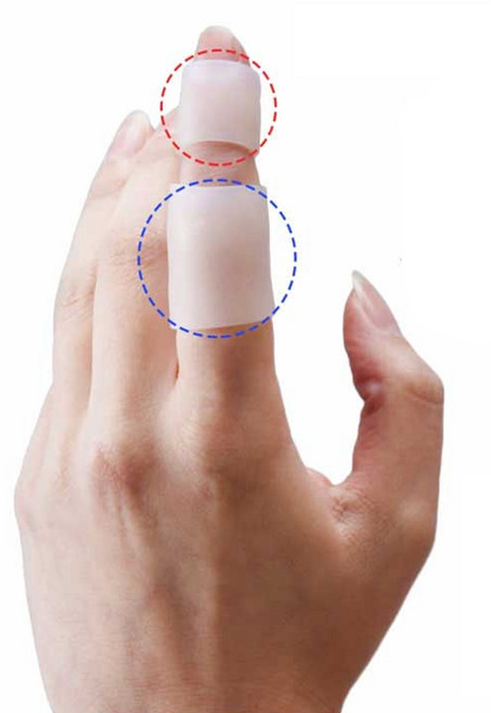 일본수입 실리콘 손가락 보호밴드 4P 관절보호 반복사용 피부벗겨짐 굳은살 갈라짐 티눈 관절보호물사용가능, 1세트