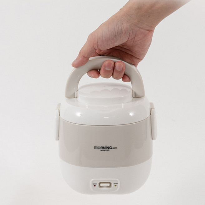 모닝컴 미니밥솥 1~2인용 전기밥솥 일반 소형 전기 밥통 취사 보온 자취생 밥솥, DWR-001KP, 아이보리