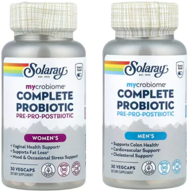 Solaray 마이크로바이옴 컴플리트 프로바이오틱 여성용 + 남성용, 2개, 30정 - 쿠팡