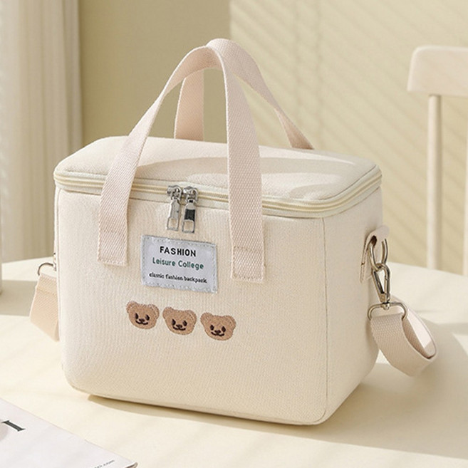 트렌드컨테이너 미니곰 보온보냉 피크닉 런치백 도시락가방