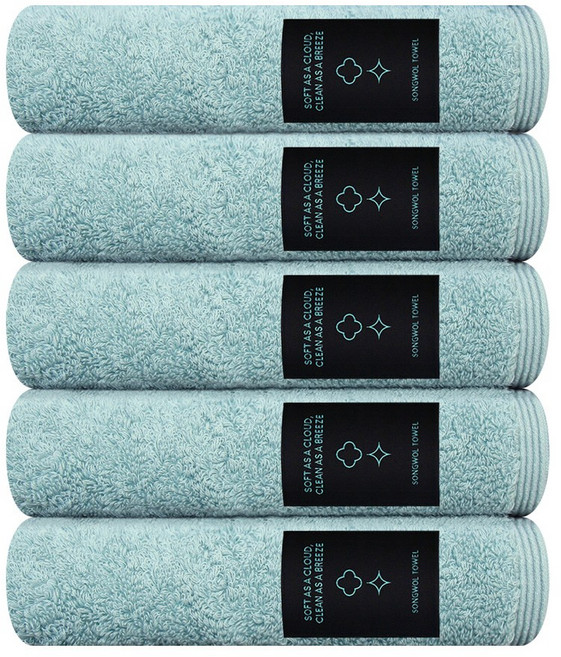 송월타월 블랙라벨 200g 항균 세면타올, 5개