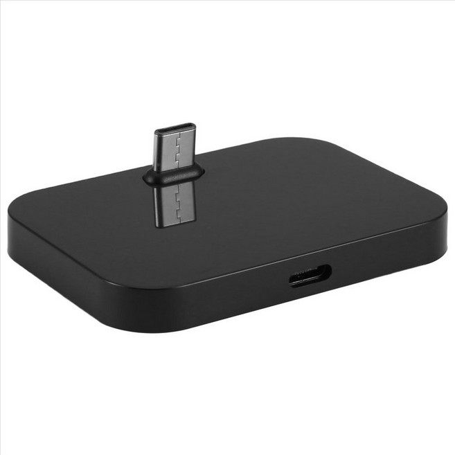 휴대 전화 데스크탑 타입 C 충전기 스탠드 홀더 핸드폰 USB-C 충전 도킹 스테이션, 검은색, 1개