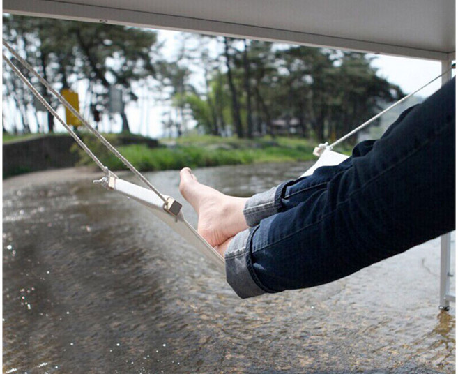 사무실 책상 야근 예방 해먹 발받침 휴식의자 풋레스트 다리거치대 보조스툴, 1개