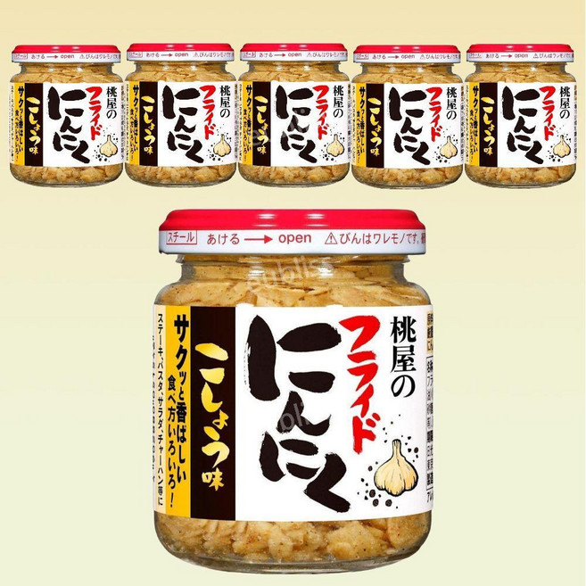 일본 모모야라유 오리지널 프라이드 마늘 후추맛 만능 드레싱 소스 40g x 6개