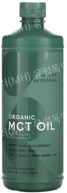 스포츠리서치 자연 MCT오일 946ml 2병 C8 C10 C12 함유 라우르산 코코넛오일, 2개