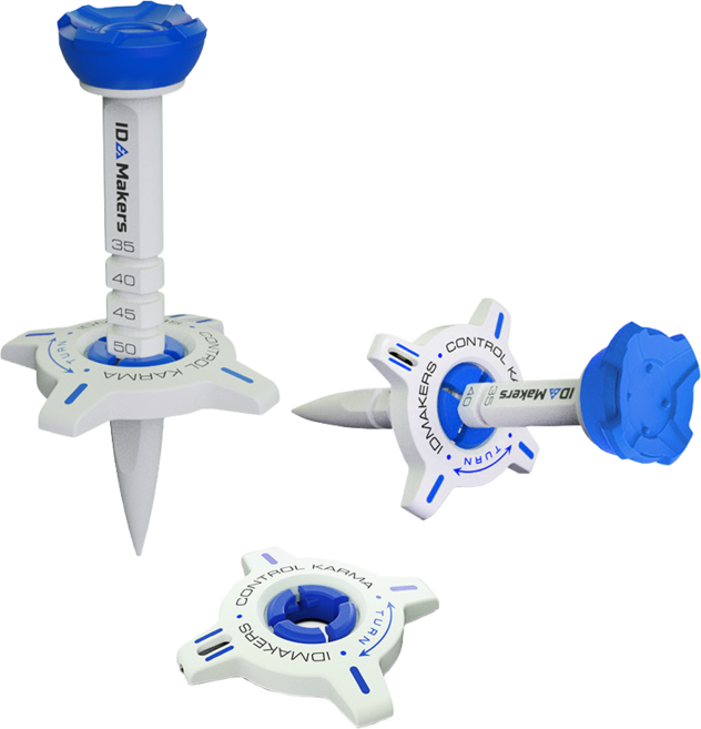 카르마 23년형 에이밍 높이조절 분실방지 컨트롤 골프 티꽂이 DUO3M03, 블루, 1개