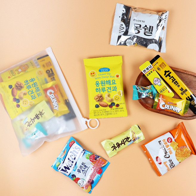 라운딩 등산 알찬 간식 지퍼백 단체선물, 1개