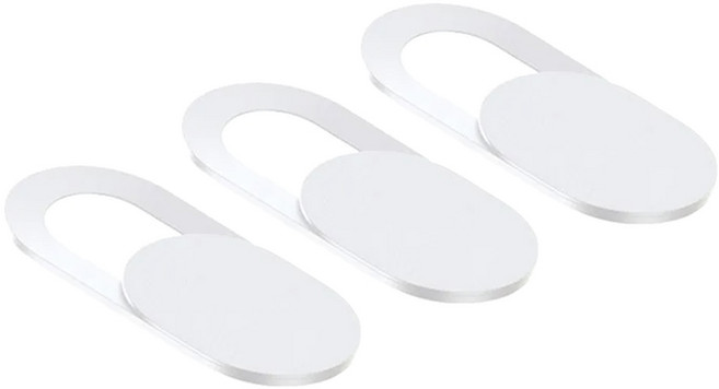 어썸컨셉 해킹방지 슈퍼 슬림 웹캠 커버, 화이트, 3개