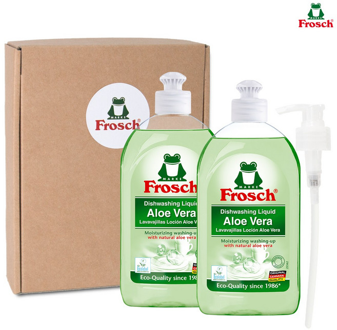 프로쉬 주방세제 기프트(알로에2개+펌프+BOX), 1세트, 1L