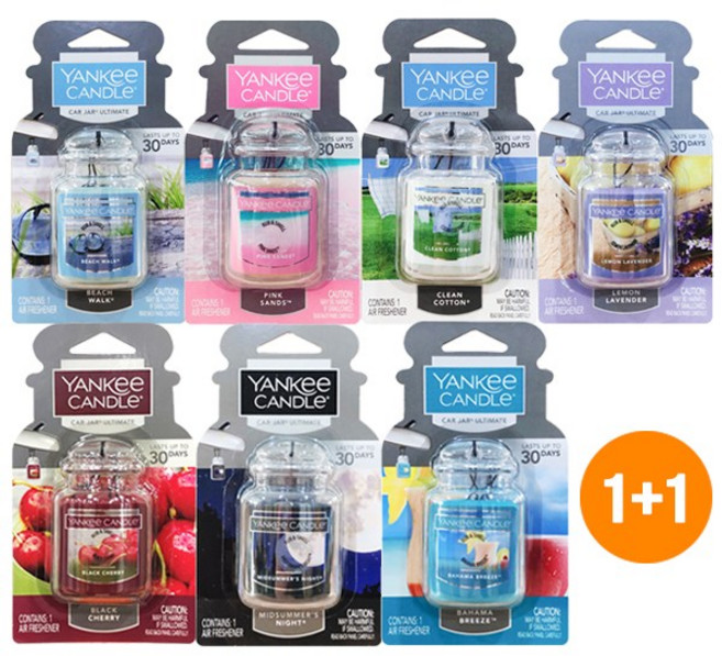 양키캔들 카자 얼티메이트 1+1 차량용 자동차 방향제, 얼티 클린코튼 1개, 얼티 미드썸머나잇 1개, 2개