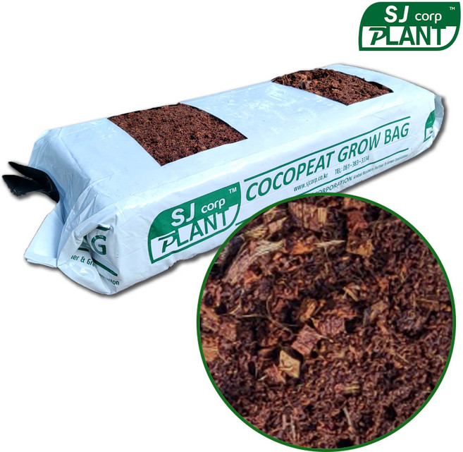 코코피트 양액배지 그로우백 2구(50x20x10) 압축코코피트, 1개, 10L, 정식구멍2개