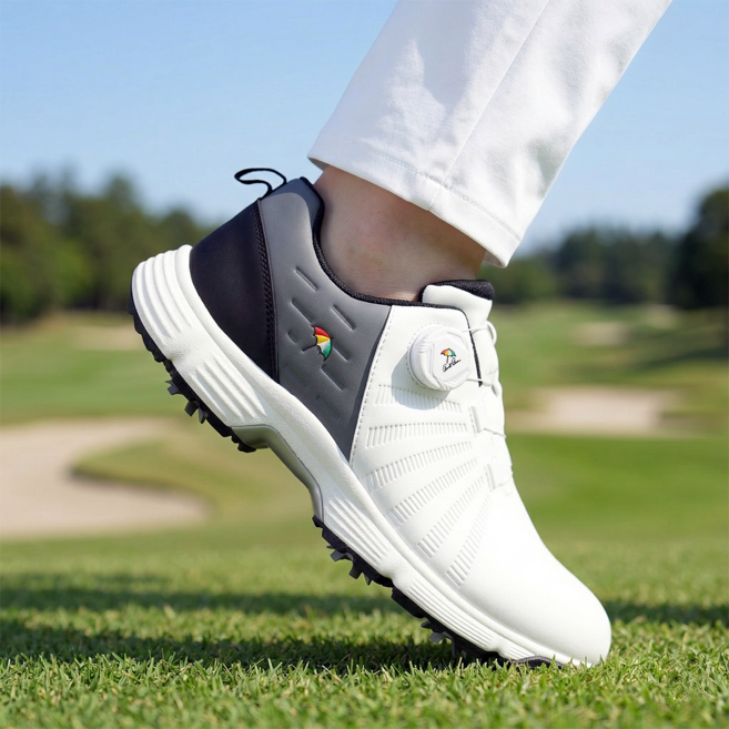 아놀드파마 남자 다이얼 골프화 미끄럼방지 스파이크 발편한 필드 라운딩 경량 골프 신발 파크골프화