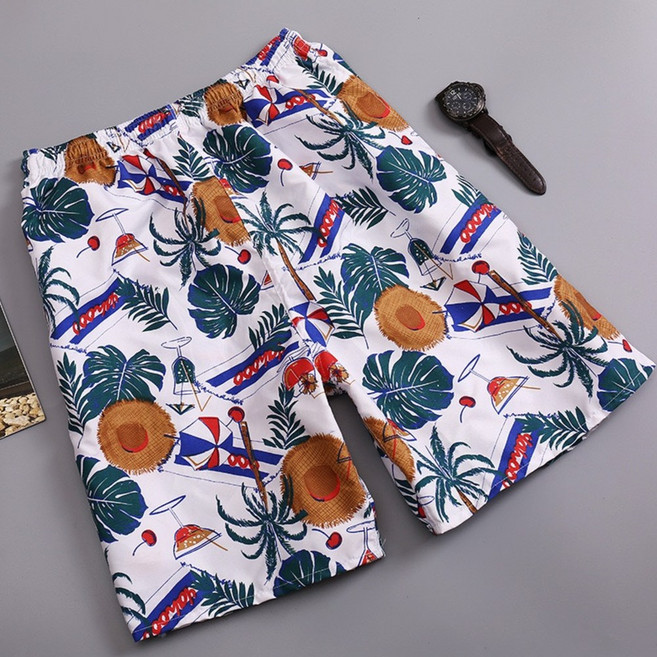 [블랑커브] 남성용 트로피컬 비치 트렁크 팬츠 수영복 4colors 휴양지룩 바캉스룩