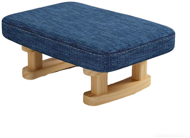 가정용 낮은 의자 원목 스툴 소파 발판 사무실 발판 미니 쇼파 스툴 의자 YSQ, 1개, 블루