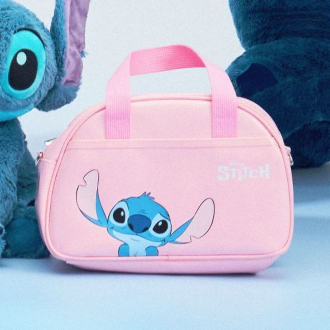 레노마수영복 디즈니 용품 다용도 스티치 에나멜 반달가방 핑크 RO-RB2F591-PK, PK(핑크), F