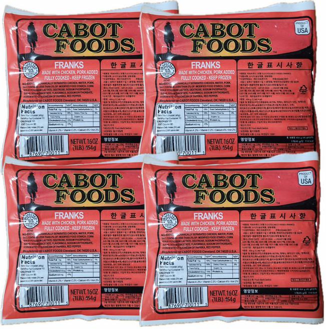 카보트 후랑크소시지, 454g, 4개