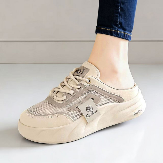 Modern Fashion 여성 편한 뮬 운동화 통굽 슬리퍼 MX12