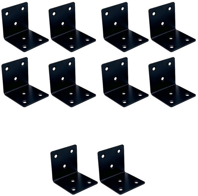 아이베란다 블랙코팅 꺽쇠 코너 브라켓, 10개, 05)40x40x40mm