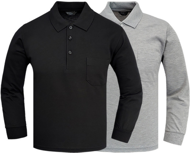 1+1 나인앤나인 30수 PKG 긴팔 카라티 작업복 단체복 데일리룩 봄가을