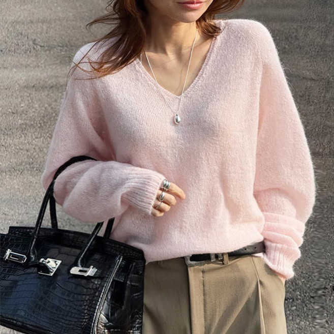 [난닝구]머넬드 홀가먼트브이넥니트