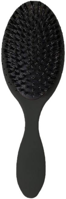 보어글로우 정전기 방지 모발 손상방지 원형 돈모 쿠션 헤어 브러쉬, 1개, 블랙