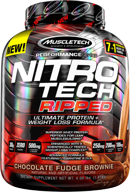 Muscletech 高蛋白粉, 巧克力布朗尼, 1罐, 1.81kg