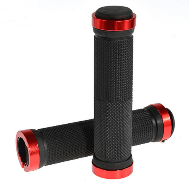 락모터스 전동킥보드 자전거 컬러 고무 핸들 그립 손잡이 인조가죽 핸들그립 악세사리 부품 튜닝 용품, 레드