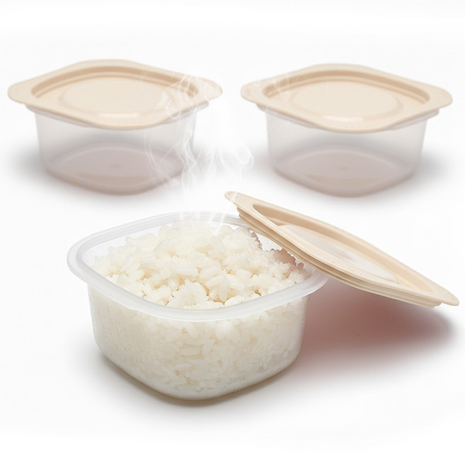 레브홈 국산 전자렌지용 국산 소분 용기 300ml, 3개, 아이보리