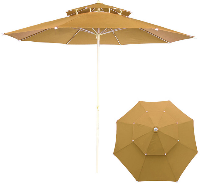 연필트리 특대형 이층 파라솔, 오크