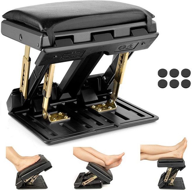 프리라이프 - 접이식 발받침 사무실 발받침대 책상 발판 스툴풋 발디딤대 차량 발쿠션, S-3601, A 블랙