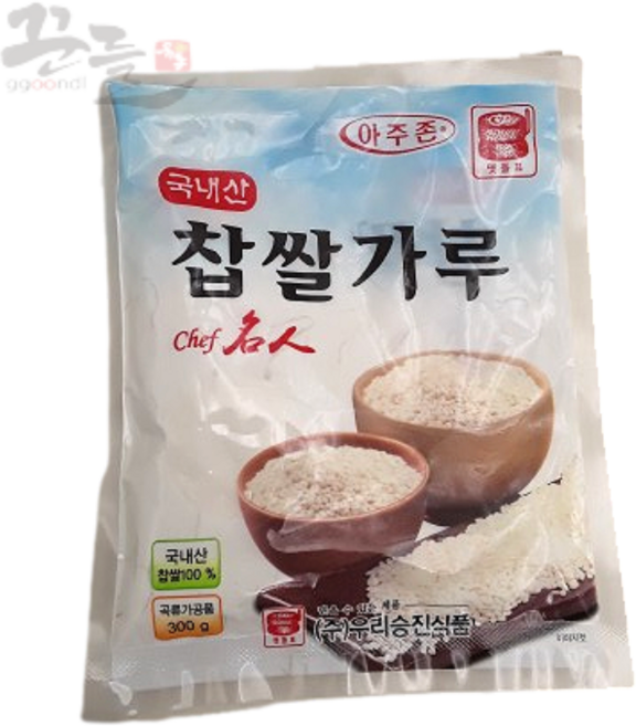 아주존 우리승진식품 국내산 찹쌀가루 300g 1kg, 25개