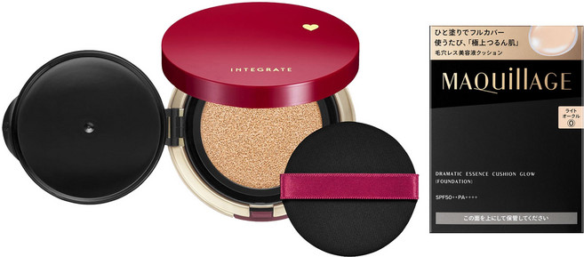 인터그레이트 쿠션 파운데이션 0 라이트 오커 12g + 마끼아쥬 드라마틱 에센스 쿠션 글로우 파운데이션 0 라이트 오커 13g, 파운데이션 + 글로우 파운데이션, 1개