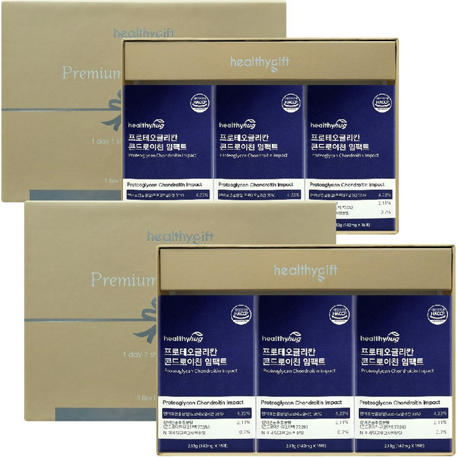 프로테오글리칸 콘드로이친 임팩트 필름 식약처 HACCP 인증 연어코 연골 추출물, 6개, 15회분