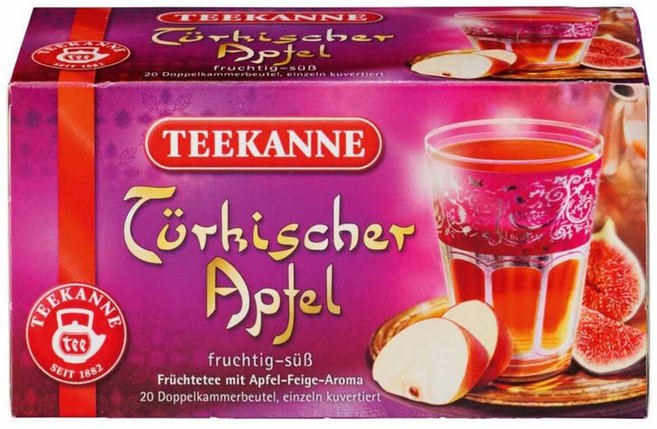티칸 터키쉬 애플 후르츠 티백, 20개입, 1개