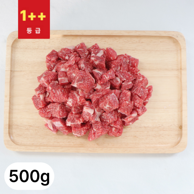 [고니네농수산] 국내산 1++ 프리미엄 투뿔 한우 양지 국거리용 (냉장), 4개, 500g